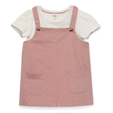 Baby Girls 2Pcs Set Pinafore Dress with Inner T-Shirt
