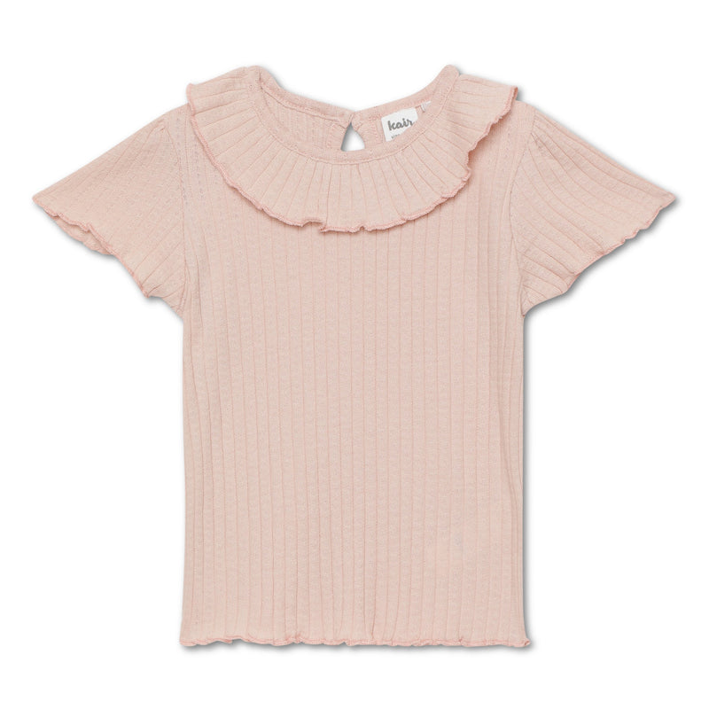 Baby Girls Frill Neck Half Sleeve Top