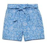 Baby Girls Self Tie Up Waist Printed Shorts