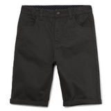 Kid Boys Solid Twill Dark Grey Bermuda