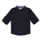 Baby Boys Collar Neck Roll up Sleeve Exclusive Shirt