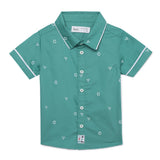 Baby Boys Collar Neck Half Sleeve Printed Shirt