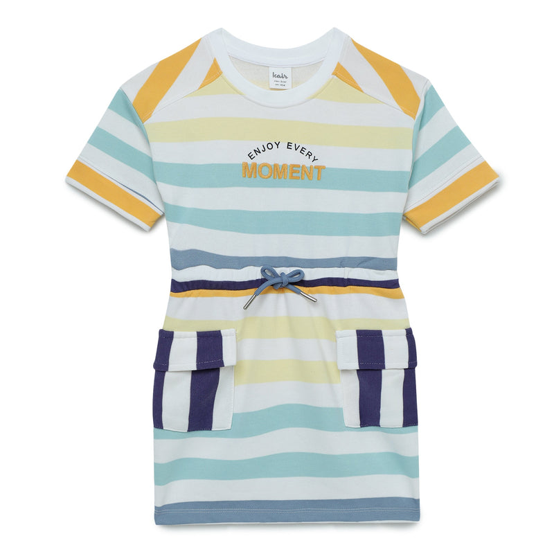 Kid Girls Striped Graphic Dress