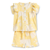 Baby Girls Set Half Sleeve Top with Shorts and Head Band (3Pcs Set)
