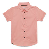 Kid Boys Collar Neck Half Sleeve Shirt