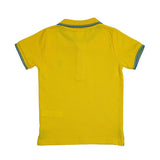 Baby Boys Collar Neck Half Sleeve Yellow Polo T-Shirt
