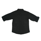Kids Boys Black Embroidered Full Sleeve Shirt