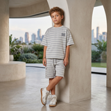 Boys Drop Shoulder T-Shirt With Shorts (2Pcs Co-ord Set)