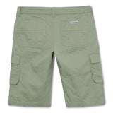 Kid Boys Solid Twill Olive Cargo Bermuda