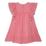 Girls Round Neck Butterfly Sleeve Dress