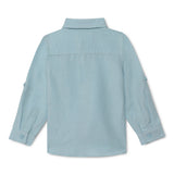 Baby Boys Collar Neck Roll Up Sleeve Shirt