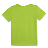 Kid Boys Round Neck Green Graphic Printed T-Shirt