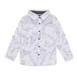 Baby Boys Collar Neck Roll up Sleeve Exclusive Shirt