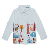 Baby Boys Collar Neck Graphic Shirt