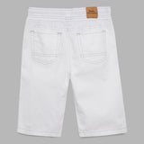 Kid Boys White Twill Shorts