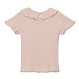 Baby Girls Frill Neck Half Sleeve Top