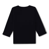 Kid Girls Round Neck Navy Top
