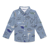 Baby Boys Collar Neck Roll up Sleeve Exclusive Shirt