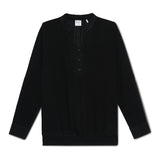 Kid Girls Roll Up Sleeve Black Viscose Top