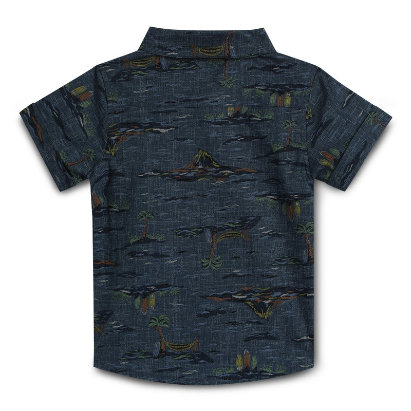 Baby Boys Collar Neck Half Sleeve Printed Shirt