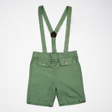 Baby Boys Shirt With Suspender Shorts and Bow Tie(3pcs set)