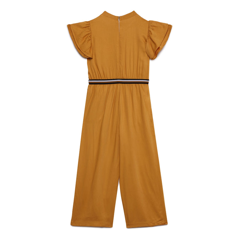 Kid Girls Butterfly Sleeve Jumpsuit