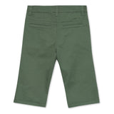 Kid Boys Solid Twill Green Bermuda