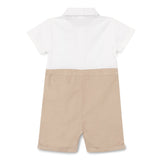 Baby Boys Collar Neck Half Sleeve Playsuit