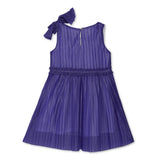 Baby Girls Round Neck Sleeveless Pleated Dress