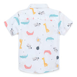 Baby Boys Collar Neck Half Sleeve Printed Shirt