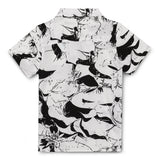 Kid Boys Safari Neck Half Sleeve Printed Shirt