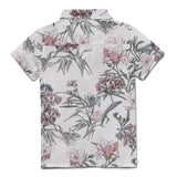 Kid Boys Safari Collar Neck Half Sleeve Printed Shirt