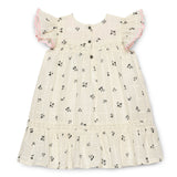 Girls Round Neck Frill Sleeve Dress
