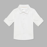Baby Boys Collar Neck Roll Up Sleeve Shirt