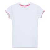 Kid Girls Pinafore Georgette Dress With Inner Puff Sleeve T-Shirt-2 pcs set