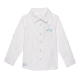 Baby Boys Collar Neck Roll Up Sleeve Shirt