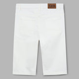 Kid Boys Solid Twill Off White Bermuda