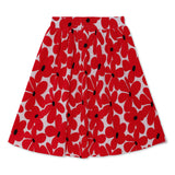 Kid Girls Self Pleated Midi Skirt