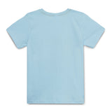 Kid Boys Round Neck Blue Graphic Printed T-Shirt