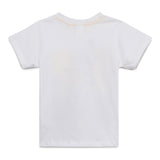 Baby Boys Round Neck Half Sleeve White Graphic Printed T-Shirt