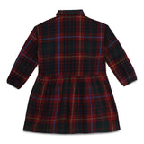 Kid Girls Collar Neck Checked Dress