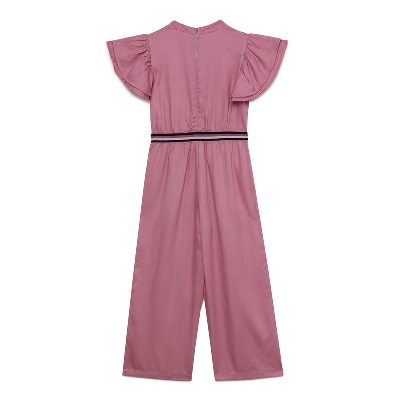 Kid Girls Butterfly Sleeve Jumpsuit
