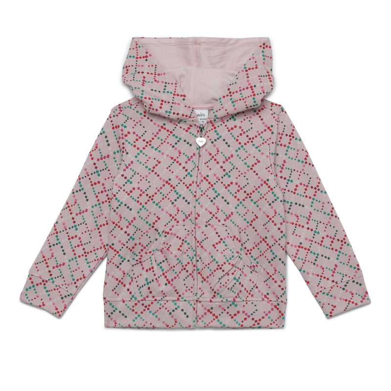 Baby Girls Printed Full Sleeve Hooded Jacket