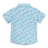 Baby Boys Collar Neck Half Sleeve Printed Shirt