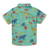Baby Boys Collar Neck Half Sleeve Printed Shirt