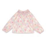 Baby Girls Smocking Neck Long Sleeve Top