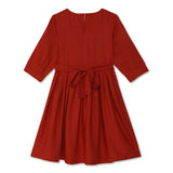 Kid Girls 'V' Insert Neck Dress