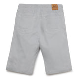 Kid Boys Light Grey Twill Shorts
