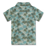 Kid Boys Safari Collar Neck Half Sleeve Printed Shirt