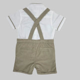 Baby Boys Corduroy Playsuit with Shirt( 2Pcs Set)